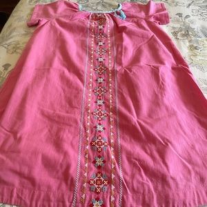 Girls Garnet Hill Embroidered Woven Dress XL